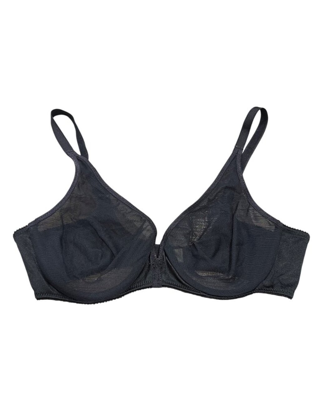 Christian Dior 4272 Black Sheer Underwire Bra 36C Vintage